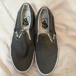 Vans Classic Gray Canvas Slip-Ons